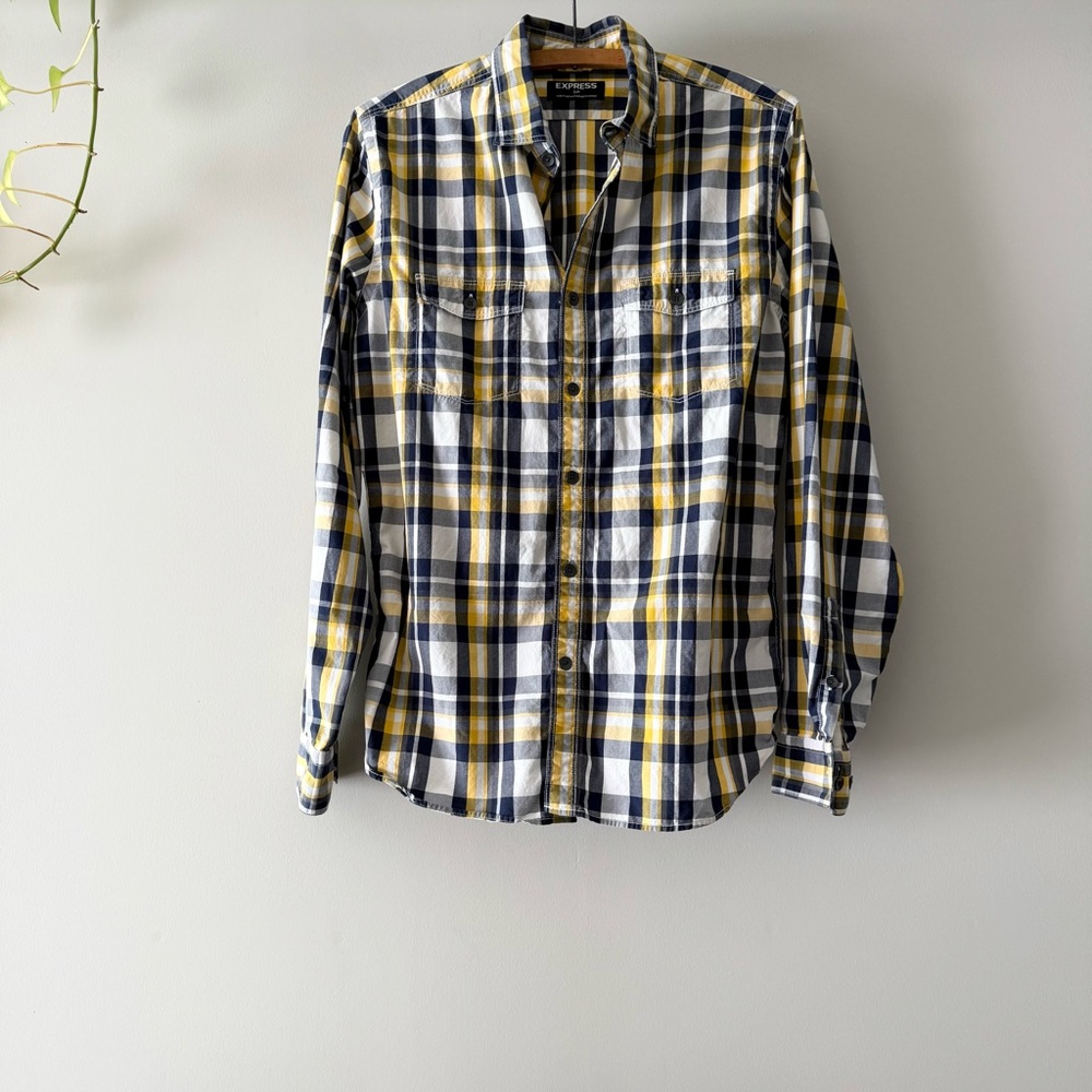Vintage Express Long Sleeve Button Down Shirt S‎